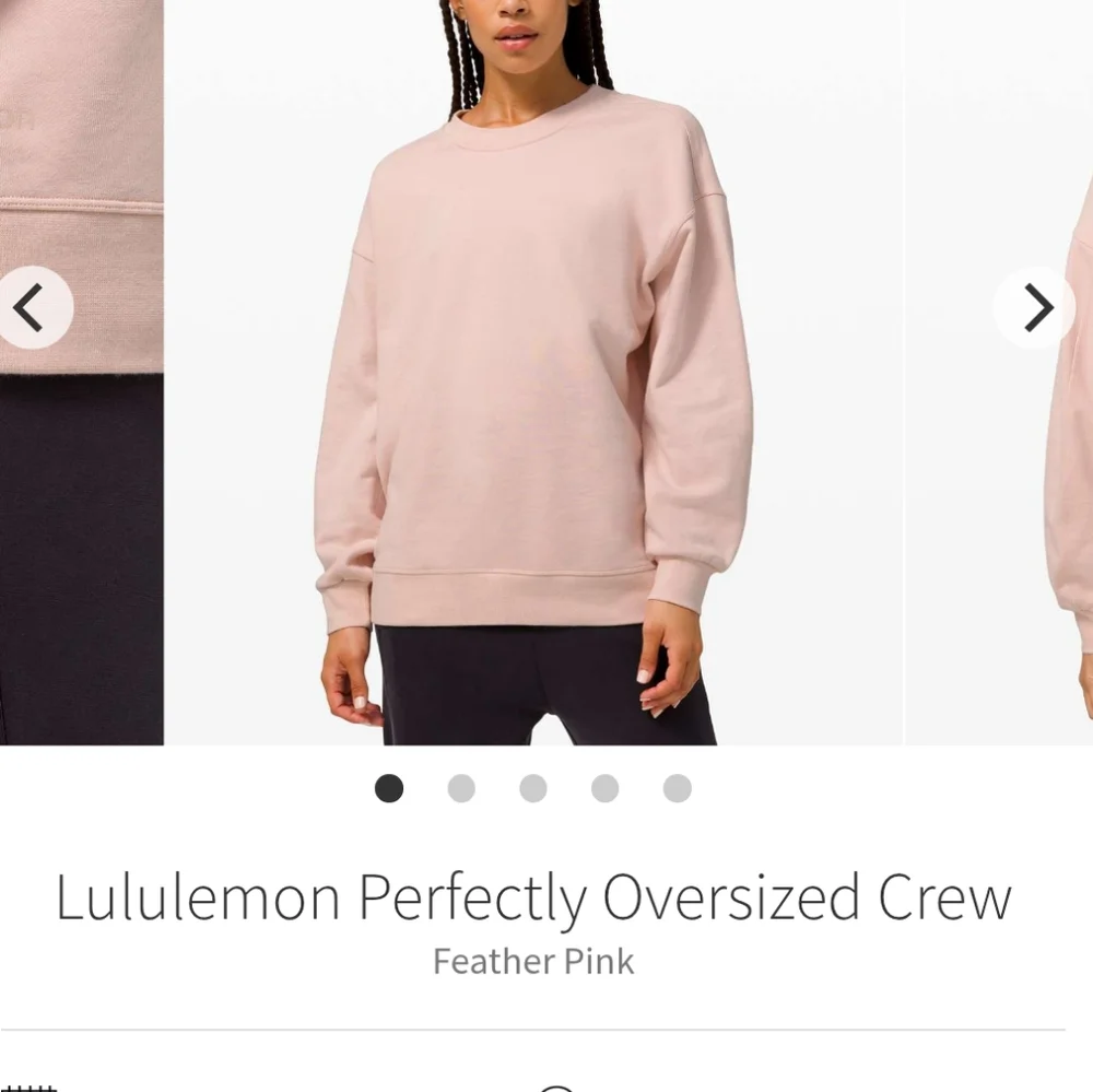 Lululemon Perfectly Oversized Crew Sweatshirt Nude Pink - Picture 1 of 2